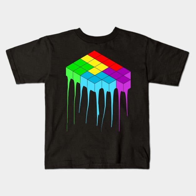 Tetris Melt 3 Kids T-Shirt by Shrenk